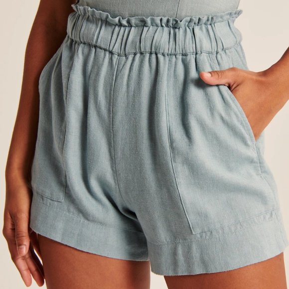 Abercrombie & Fitch Pants - A&F Linen-Blend Pull-On Shorts